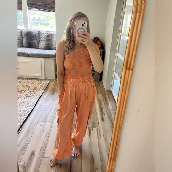 Jens pirate booty peach jumpsuit size S - Picture 8 of 8